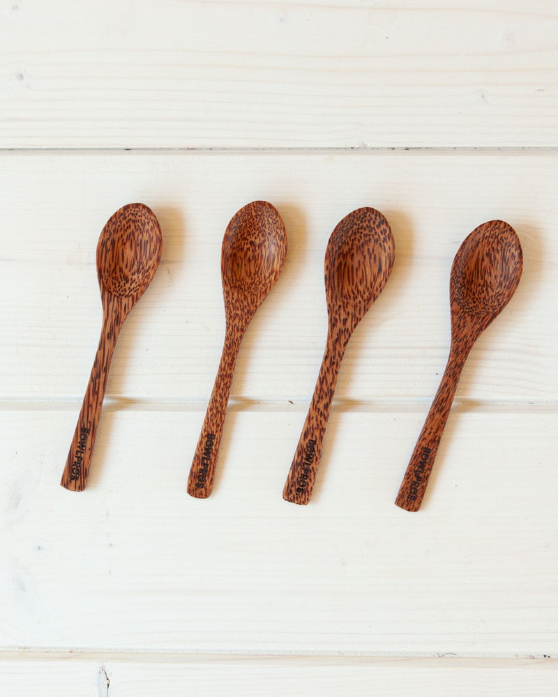 set of 4 palm spoon