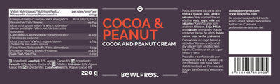 Cocoa & Peanut Cream label
