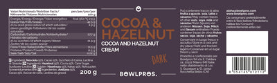 Dark Cocoa and Hazelnuts Cream Label