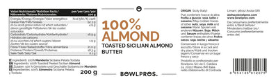 100% Toasted Almond Butter label