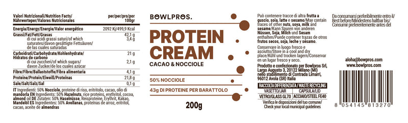 Cocoa and Hazelnut Protein Cream